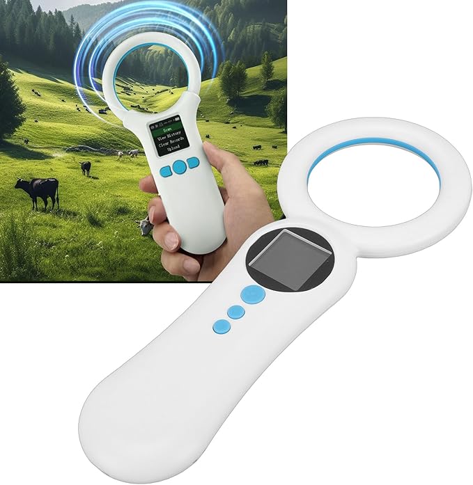 VBESTLIFE Pet Microchip Scanner Reader, 134.2kHz 125kHz Dog Chip Scanner for Animal, Pet, Pigs, Cats, Supports EMID & FDX B Tag, USB Data Upload