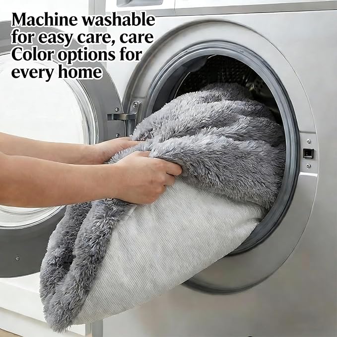 Dream Cloud Pet Sofa Bed Machine Washable Waterproof Supportive Comfort Non-Slip Plush Pet Couch Bed with Raised Edge for Sofa Car Floor, Small Medium Dogs Cats, Furniture Protector (White2)
