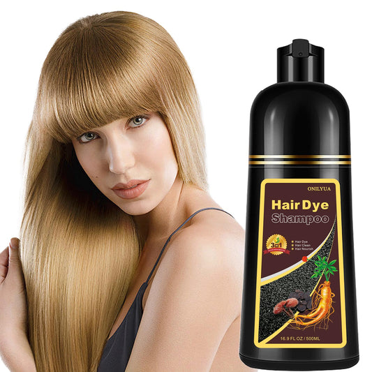 Fvquhvo Blonde Brown Hair Color Shampoo For Women And Men, Instant Brown Hair Dye Shampoo 3 In 1, Shampoo Hair Dye Works In Minu