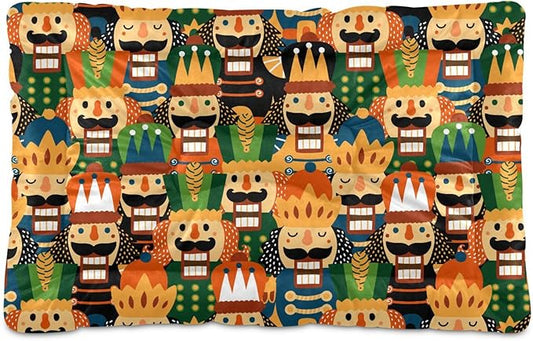 Christmas Nutcracker Pet Bed Cute Dog Bed Mat Absorbing Non Slip Pad Pet Sleeping Mat for Small, Medium, and Large Dogs Puppy Cat 24 in x 18 in