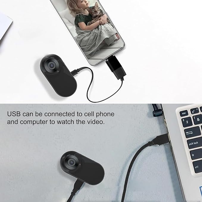 1080P Dog Collar Camera, Lightweight Pet Collar Cam with 0.96 inch LCD Display, 170° Wide Angle, Mini Pet Camera for Dogs Cats