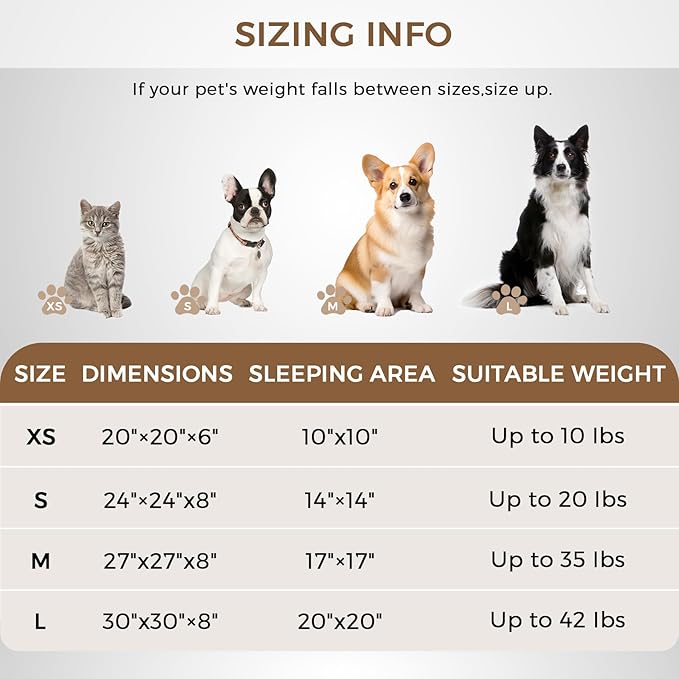 Calming Dog Bed & Cat Bed with Anti-Slip Bottom, Medium Size Washable Anti-Anxiety Donut Dog Beds for Small Dogs & Cats, Fluffy Plush Cozy Round Dogs Bed(24 Inch, Black)