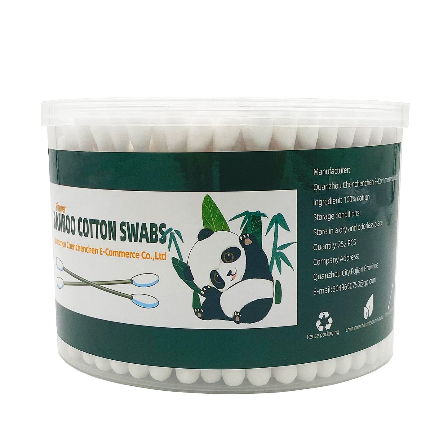 Thick Cotton Swabs,Xl Size Natural Bamboo Cotton Buds,Organic Biodegradable, Large Double Tips Swabs, Extra Absorbent Cotton Swa