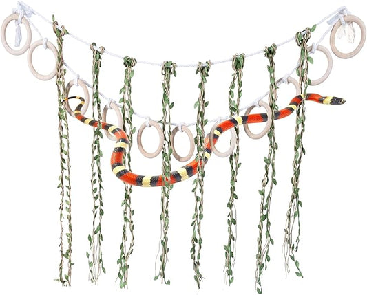 Climbing Vines for Reptiles, Handcrafted Jungle Vines, Suitable for Snakes, Ball Pythons, Chameleons, Playground Climbing Toys, Corn Snake Enrichment Toys