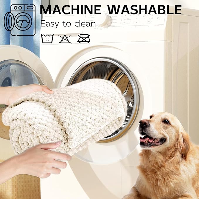 Pet Blanket Warm Soft Dog Blankets Washable Cat Throw Blankets Sofa Bed Couch Furniture Protector Cover for Small Medium Large Dogs Cats, White, 24" x 31"