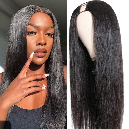 Sooolavely 200% Density U Part Human Hair Wigs For Black Women Beginner Friendly Unprocessed Brazilian Virgin Glueless Human Hai