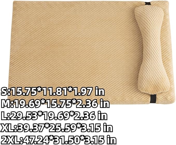 Dog Bed for Small Medium Large Dogs, Dog Mattress with Removable Pillow for Crate Kennel, Sofa Dog Bed, Super Soft Pet Bed for Dogs and Cats, Pet Beds & Furniture (Dark Grey,Large)