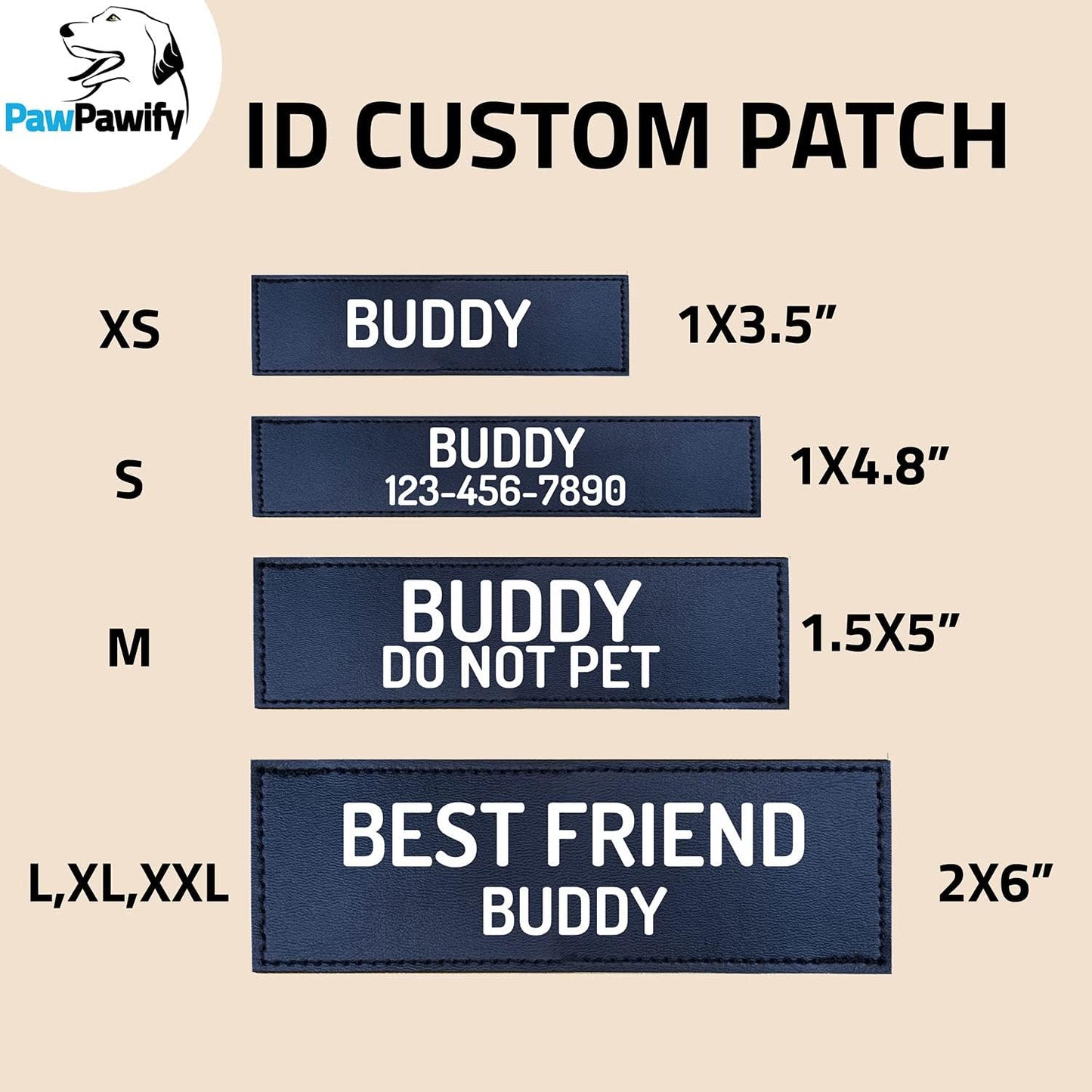 PawPawify Custom No Pull Dog Harness with Name and Phone Number, Heavy Duty Personalized Pet Vest to Prevent Tugging, Pulling, or Choking, Training and Walking (Camouflage Green, S (10-19LBS))