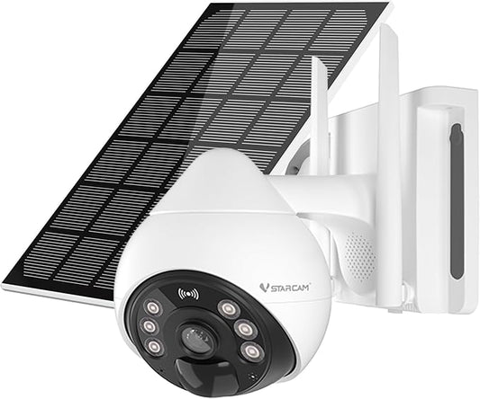 VSTARCAM 4G LTE Cellular Security Camera Wireless Outdoor, 3MP Solar Powered Security Cameras for Home with Color Night Vision, Human Detection, 360° View, 2-Way Audio, IP66, Cloud Storage (BG69-TZ)