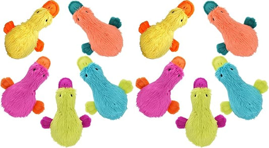 Multipet Duckworth Plush Filled Dog Toy,Assorted Colors,(Pack of 2)