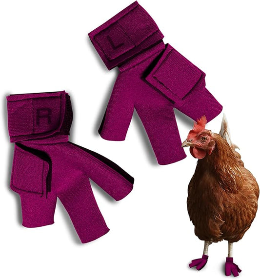 Chicken Shoes for Injured Feet – Protective Neoprene Footwear for Chicken, Open-Toe Design for Bumblefoot Relief, Made in USA - Standard, 3" Max. Inside Width, Pink