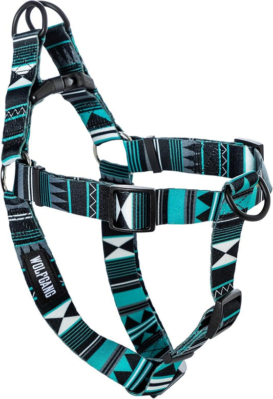 Wolfgang Heavy Duty Adjustable Dog Harness, Pull-Tested for Walking & Training, WesternSky Print, Medium