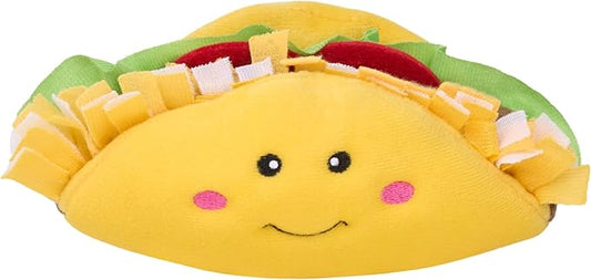 ZippyPaws NomNomz - Dog Squeaky Toys to Keep Them Busy, Funny Food Plush for Small & Medium Dogs, Cute Stuffed Puppy Toy, Pet Products, Gift for Dogs of All Breeds, Soft and Cuddly - Taco