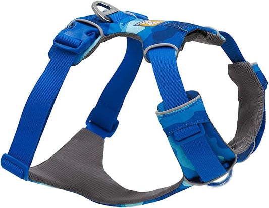Ruffwear, Front Range Dog Harness, Reflective Soft Padded Everyday Harness with Dual Leash Clips, Adjustable and Lightweight Fit for Training or Walking for All Dogs, Coastal Mountains, Large/X-Large