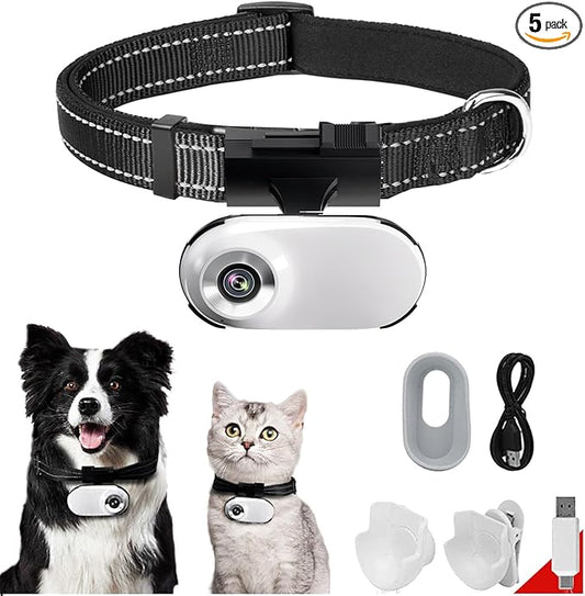 ehomful HD 1080P Cat Camera Collar with Video Record Wireless Mini Sport cam,Small Action Cameras,Body Camera for Pet Supplies/Stuff,Outdoor/Inoor Birthday Gift No WiFi