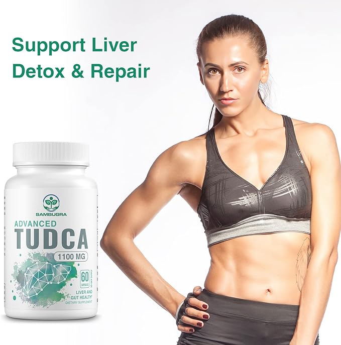 TUDCA Supplements 1100mg and Liposomal Hyaluronic Acid Supplements 1000mg, High Bioavailability Supplement (Pack of 2)
