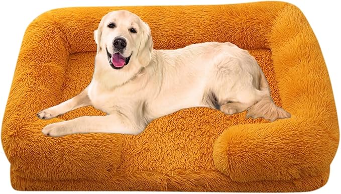 Dog Beds Large Sized dog Orthopedic, Sofa Dog Bed with Waterproof Lining and Nonskid Bottom, Rectangle Washable Dog Bed for Medium Small Dogs and Cats Comfortable ( Color : Blue , Size : 51 x 35" )