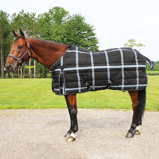 Country Pride Highland 1200D Lightweight Stable Blanket (68, BlackPlaid)