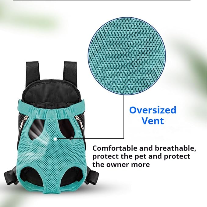 Portable Pet Carrier Backpack, Adjustable Pet Front Cat Dog Carrier Backpack Travel Bag for Small Medium Dogs Cats Puppies, Cat Backpack Carrier for Hiking Cycling (A, XL)