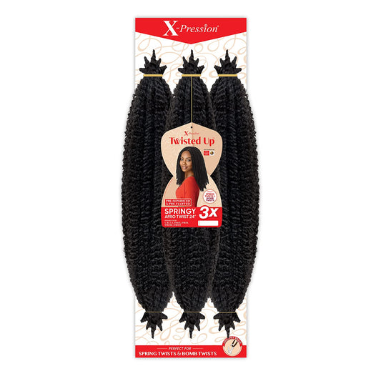 Outre Crochet Braids X-Pression Twisted Up 3X Springy Afro Twist 24'' (5-Pack, 4)