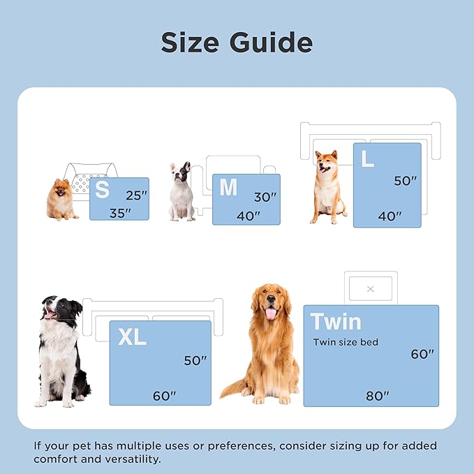 Bedsure Cooling Blanket for Large Dogs with Breathable Air-Core Fill Q-MAX>0.4 - Lightweight Pet Cat Throw Cold Blanket Washable for Summer，Soft Dog Cooling Mat for Couch Bed, Beige, 50x60