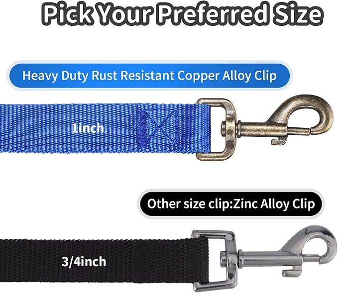 HIKISS Long Dog Leash Obedience Recall Training Agility Lead with Thickening Material for Large Dog - 15ft 20ft 30ft 50ft 100ft Training Leash(Black 100ft)