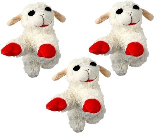 CLASSIC MEDIA Multipet 6-Inch Lamb Chop Dog Toy, 3 Pack