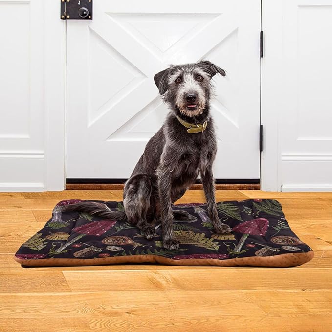 Mushrooms Gothic Pet Bed Cute Dog Bed Mat Absorbing Non Slip Pad Pet Sleeping Mat for Small, Medium, and Large Dogs Puppy Cat 24 in x 18 in