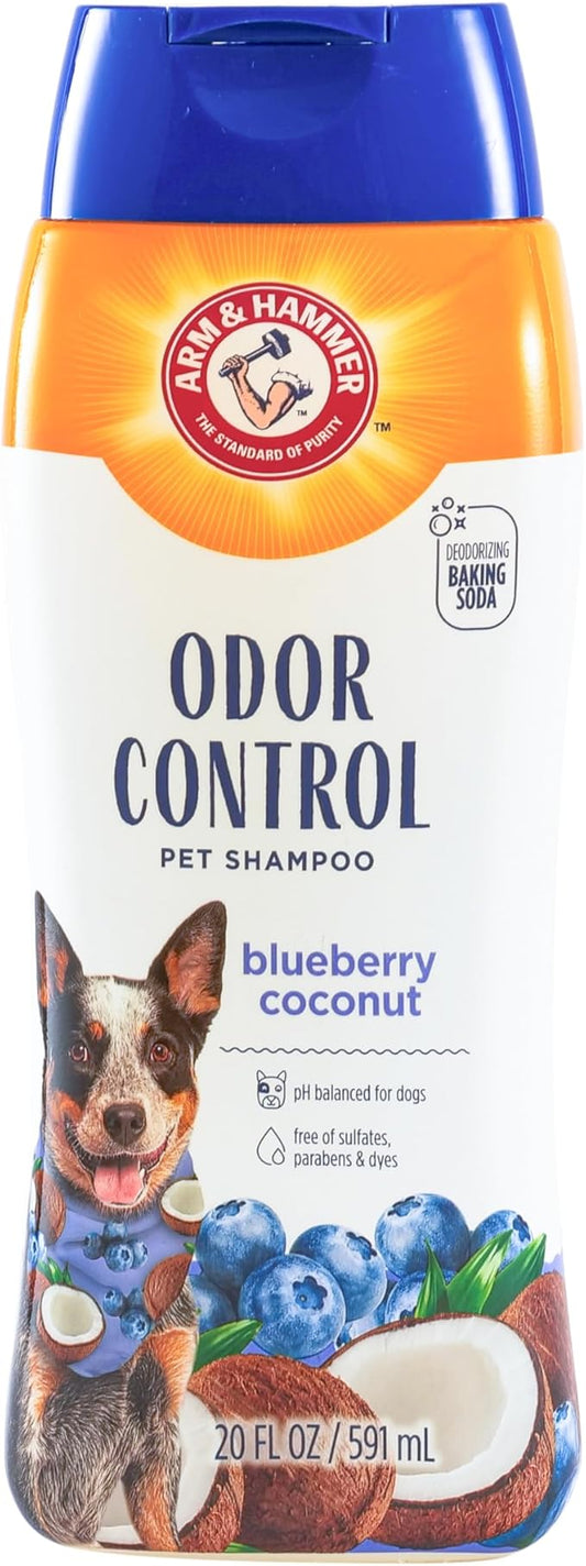 Arm & Hammer for Pets Odor Control Shampoo for Dogs, Blueberry Coconut, Odor Eliminating Dog Shampoo, Dog Deodorizer, 20 Fl Oz