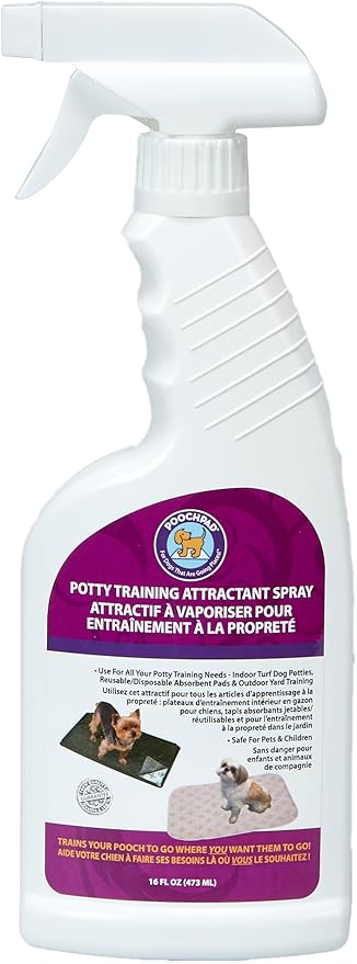 PoochPad Potty Training Attractant Spray for Dogs & Puppies 16 oz, Made in USA, Indoor Potty Pad & Outdoor Use, Dog Training & Behavior Aids Housebreaking Supplies