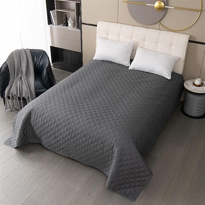 GIBZ Waterproof Dog Bed Cover Anti Slip Pet Furniture Protector Blanket Washable Thick Quilted Mat, Navy Blue, 101.6x127cm