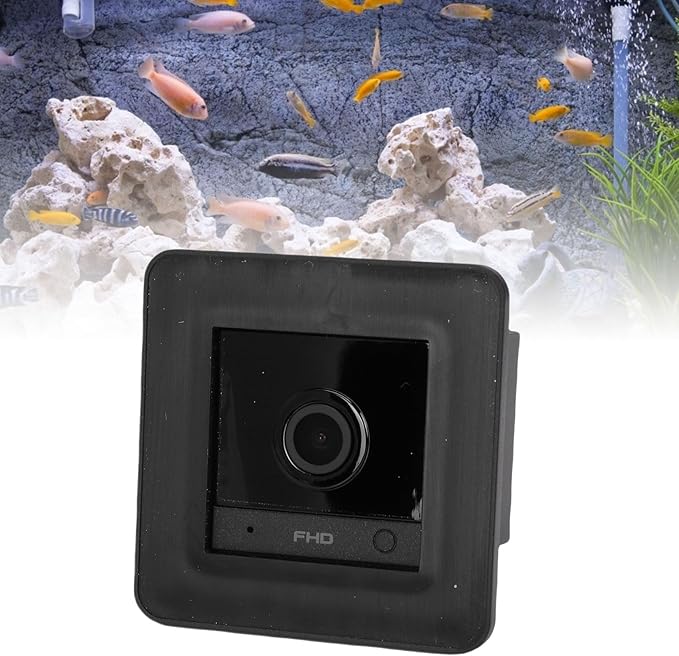 Gugxiom 2K Fish Tank Camera with Anti Glare Lens, 140 Wide Angle WiFi Aquarium Camera, AI Motion Detection, Two Way Audio, Night Vision for Reptile Terrarium