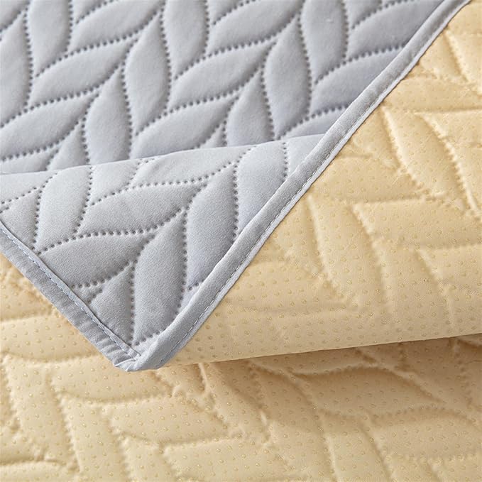 GIBZ Waterproof Dog Bed Cover Anti Slip Pet Furniture Protector Washable Blanket Large Soft Quilted Mat, Beige, 100x127cm