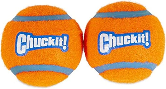 Chuckit! Dog Tennis Ball Dog Toy, Large (3 Inch Diameter) for dogs 60-100 lbs, Pack of 2