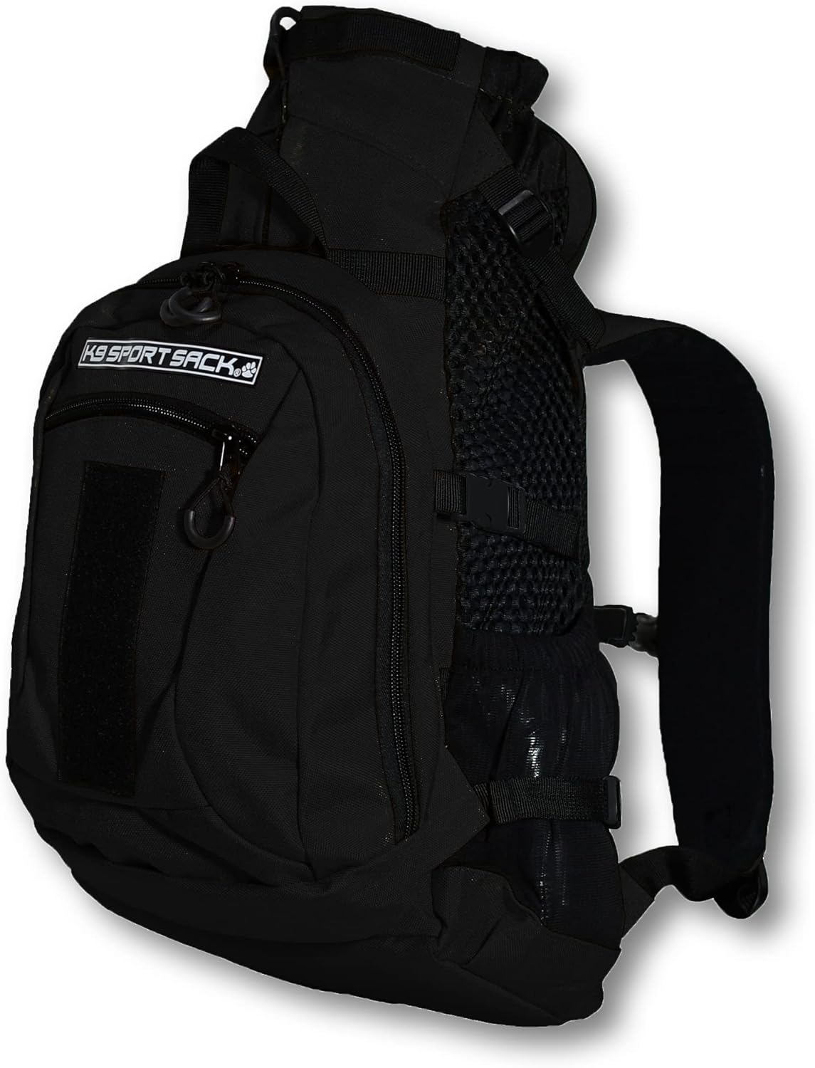 K9 Sport Sack Plus 2 - Small, Jet Black - Ideal for Dogs 13-16” Long - Adjustable, Backpack-Style Carrier with Multi-Functional Storage Pack, Thick Shoulder Straps & Padded Back Panel