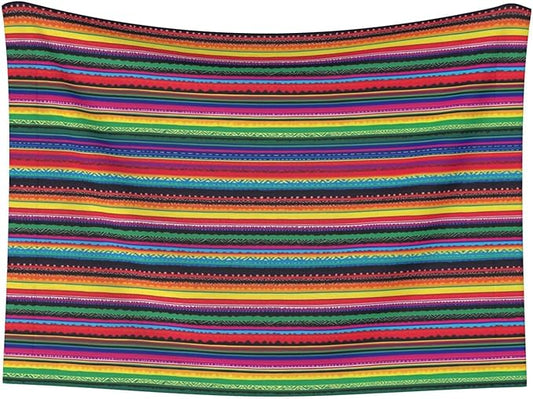Boho Throw Blanket - Mexican Colorful Striped Blanket for Dog Cat Pet Blankets 40x30 for Couch Sofa Bed