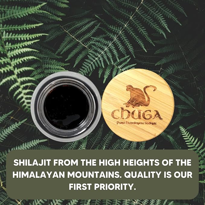Chuga's Pure Himalayan Shilajit for Men & Women | Organic Shilajit Harvested 16,000ft | Lab Tested in USA, 74+ Fulvic Acid, Grade A, Immune Booster, Shilajit Resin 20 Grams, 100 Servings (Pack of 1)