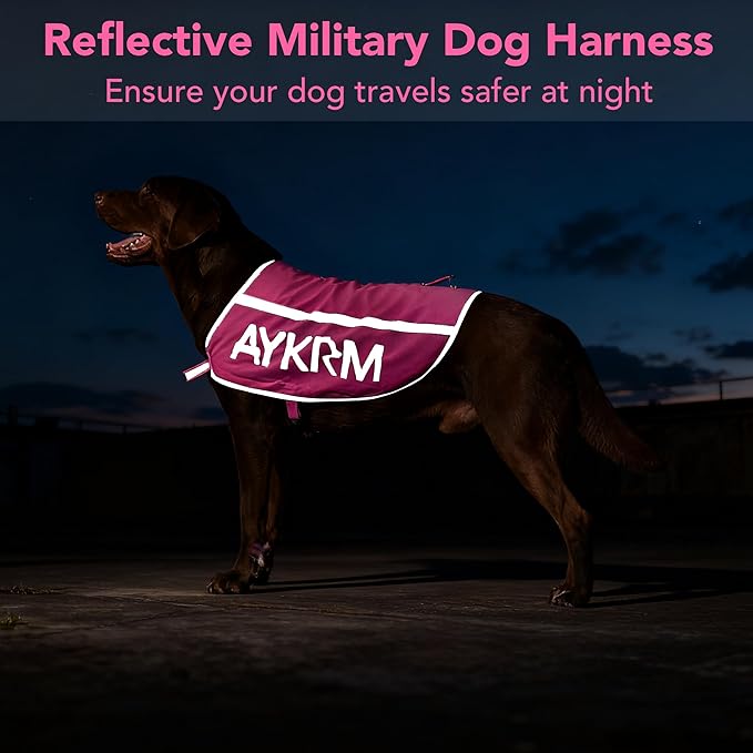 Customised Pink Reflective Dog Vest for Medium Breeds,High Visibility Dog Safety Vest Harness with Removable Bell Keep Safe from Hunting, Training & Cars Accidents