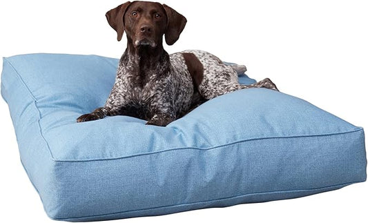 Charlie Rectangle Indoor/Outdoor Pillow Style Dog Bed, Denim, Large (36" x 48")