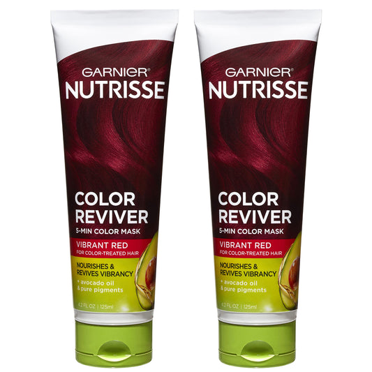 Garnier Hair Color Nutrisse Color Reviver 5 Min Color Mask, Vibrant Red For Color Treated Hair To Nourish & Revives Vibrancy (Fo