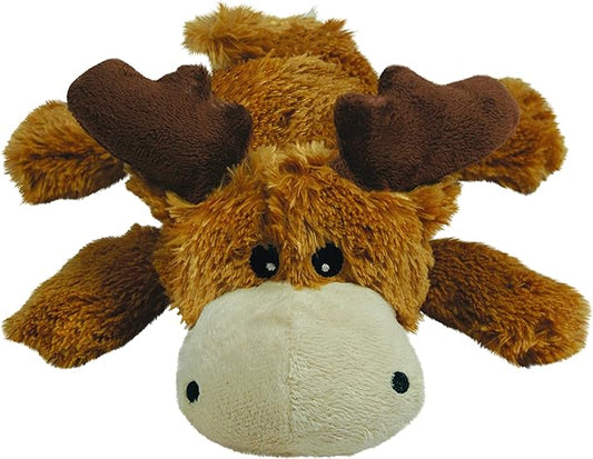 KONG Cozie Marvin Moose - Cute Dog Plush Toy for Indoor Play - Soft Chew Toy & Snuggle Buddy - with Squeaker, Durable Design & Minimal Stuffing - for Small Dogs