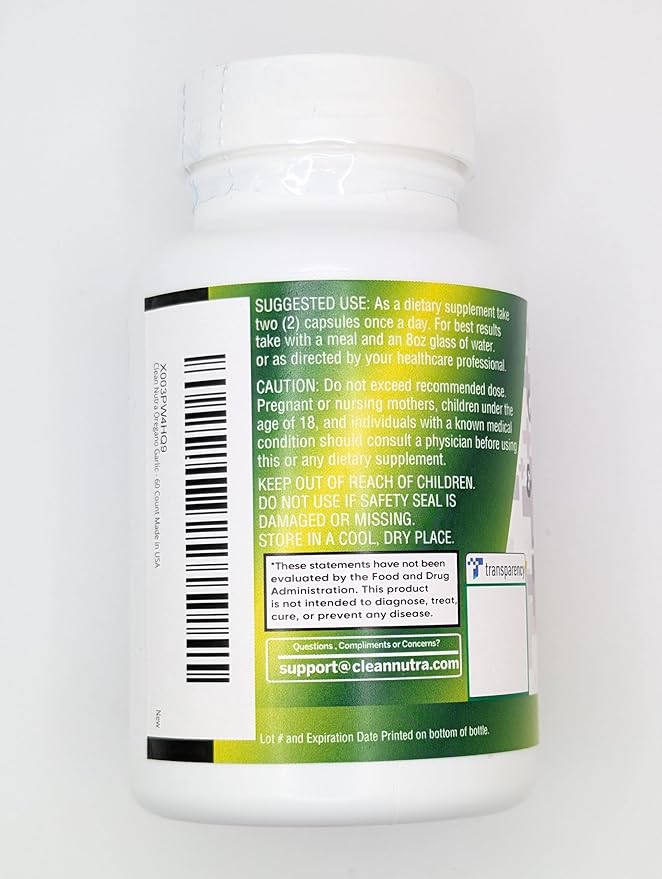 Clean Nutraceuticals Oregano Oil Garlic Extract Olive Leaf Black Seed Oil - Immune Support & Digestive Health Supplement for Women and Men with Vitamin D3 & Zinc - 2Pack