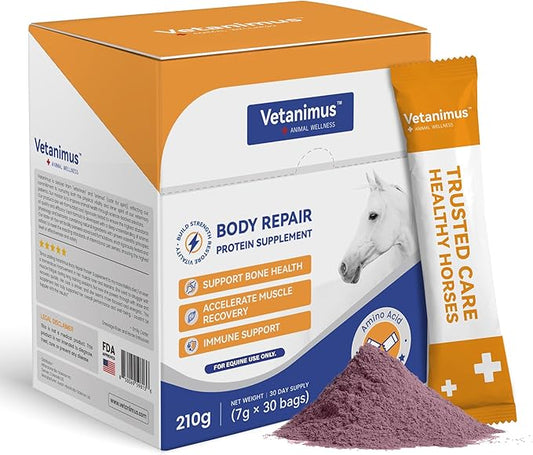 30-Day Supply Equine Body Repair Protein Supplement-Amino Acids Speed up Muscle Recovery After Exercise Promote Muscle Growth and Healthier Joints