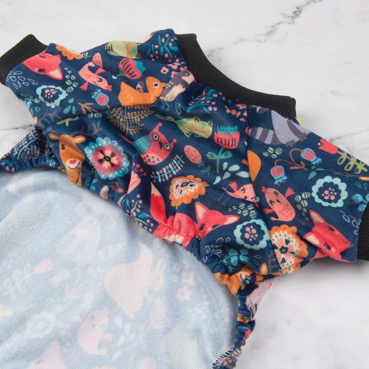 CuteBone Small Dogs Outfit Soft Puppy Onesies Pjs Dog Pajamas Pet Coat Cat Apparel Comfy Doggie Jumpsuit Bodysuit for All Seasons P75XXL