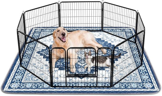 INVENHO 2PACK Washable Pee Pads for Dogs 60"x48" Reusable Dog Pads Extra Large Upgrade Non-Slip Dog Pee Pads Heavy Absorbency Puppy Pee Pads Quick Dry Whelping Pads/Waterproof Puppy Training Pad