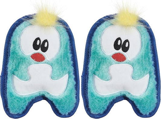 Outward Hound Durablez Minis – Squeaky Plush Dog Toy,No Stuffing for Less Mess,Interactive & Tough,Jumbo Squeaker,Puppies & Small Dogs,Penguin,6.3",(Pack of 2)