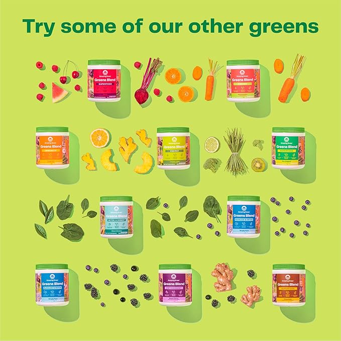 Amazing Grass Greens Blend Superfood Capsules: Super Greens with Organic Spirulina, Chlorella, Beet Root Powder, Digestive Enzymes & Probiotics, 150 Capsules (Packaging May Vary)