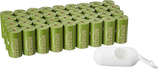 Amazon Basics Premium Leak Proof Dog Poop Bags with Dispenser and Leash Clip, Brazilian Mango Scented, 13" x 9", 540 Count (36 Rolls of 15)
