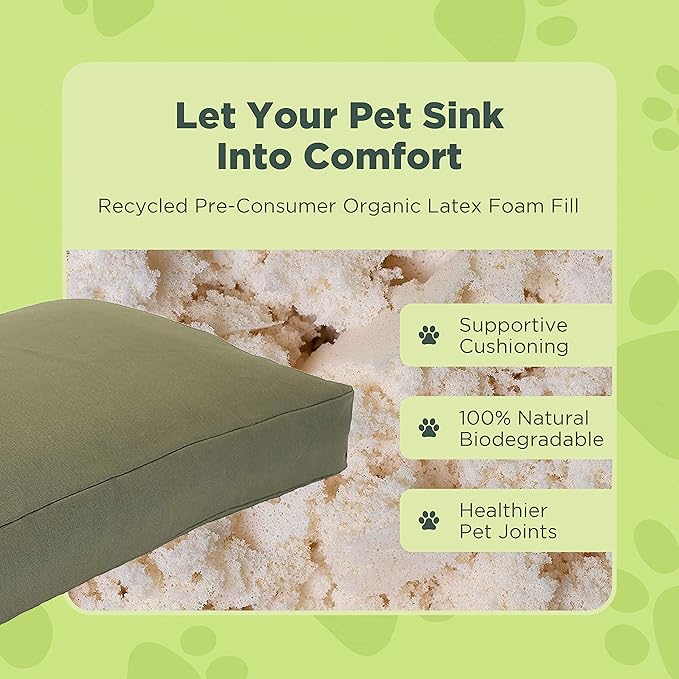 XX-Small - 18 x 12 x 4 - Cranberry Premium Organic Hemp Dog Bed - Organic Latex Fill - Removeable Cover