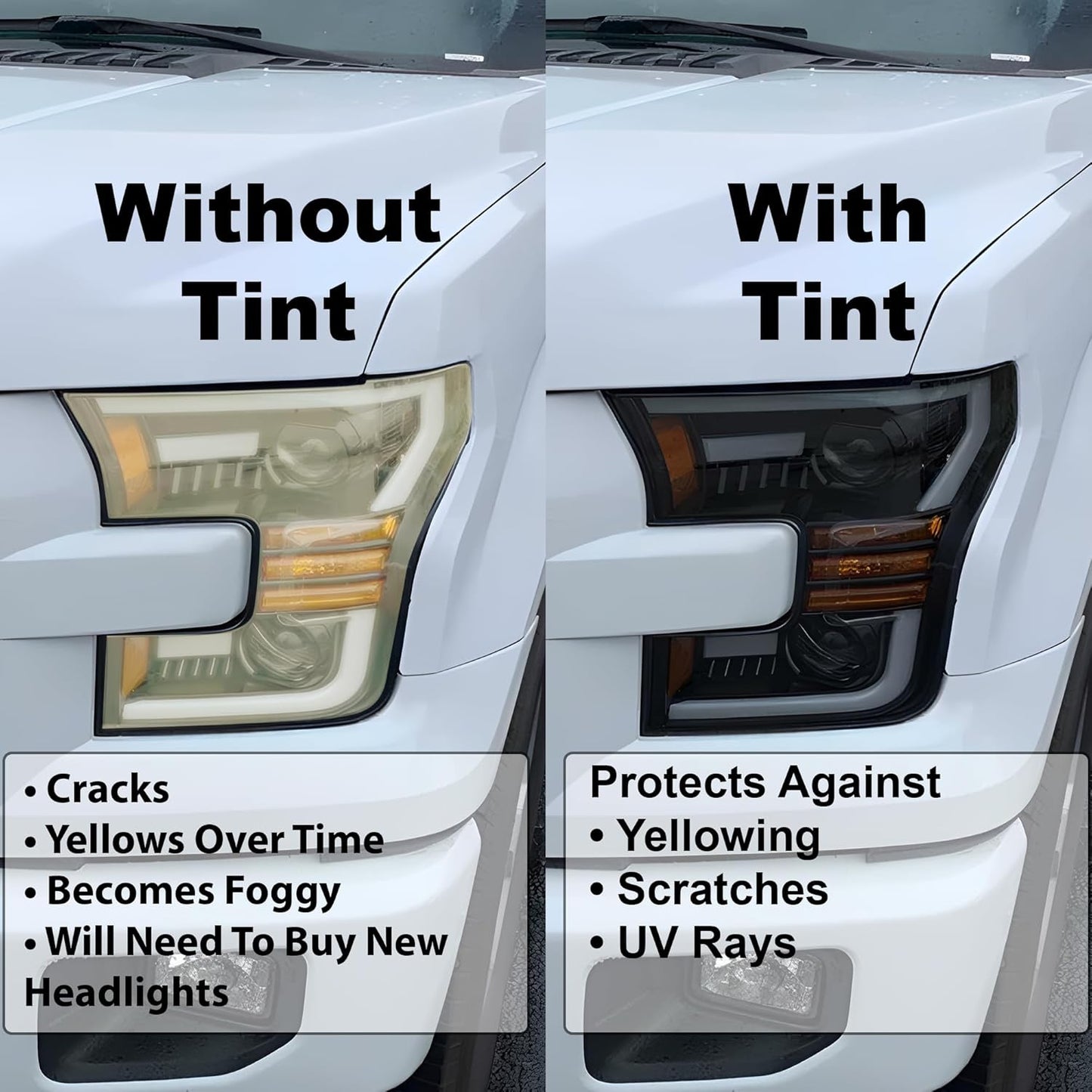 BOGAR TECH DESIGNS Full Headlight Head Light Tint Kit Compatible with Hyundai Palisade 2023-2025, Light Smoke